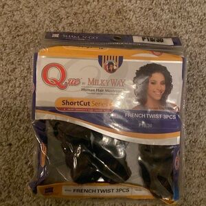 Milky Way Que Human Hair Blend Weave ShortCut Series French Twist 3Pcs